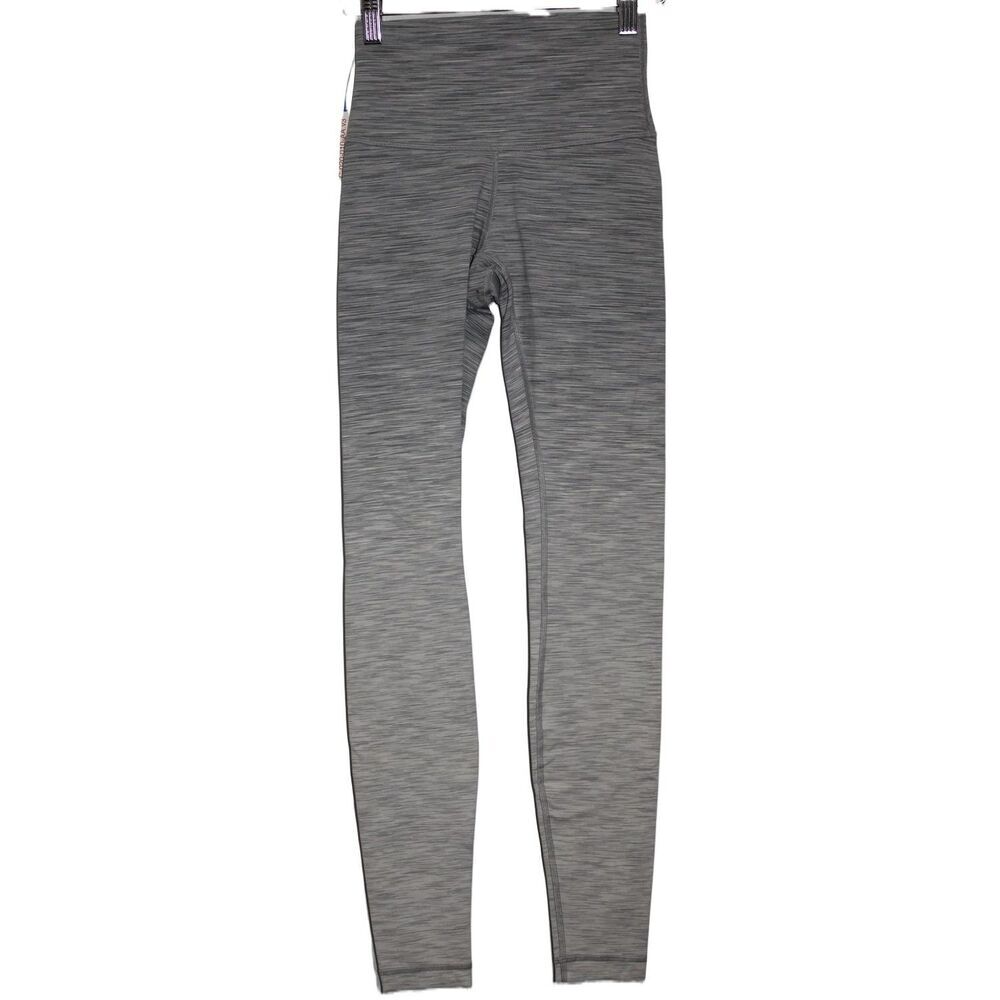 Lululemon Wunder Under High Rise Tight Leggings Space Ice Grey Alpine White Sz 2